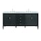 James Martin Vanities 72'' Double Vanity, Carbon Oak w/ 3 CM Carrara White Marble Top 485-V72-CBO-3CAR - alternate 1